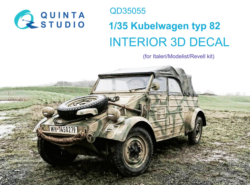 Quinta Studio QD35055 1:35 Kubelwagen Type 82 3D Interior Decal