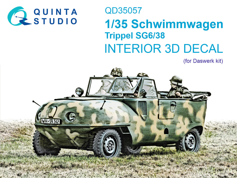 Quinta Studio QD35057 1:35 Schwimmwagen Trippel SG6/38 3D Interior