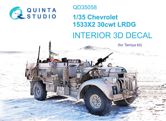 Quinta Studio QD35058 1:35 LRDG 30cwt Chevrolet 3D Interior Decal