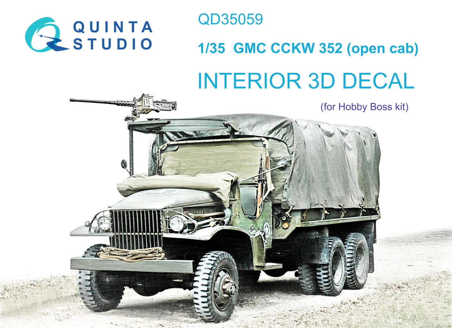 Quinta Studio QD35059 1:35 GMC CCKW 352 Open Cab 3D Interior Decal