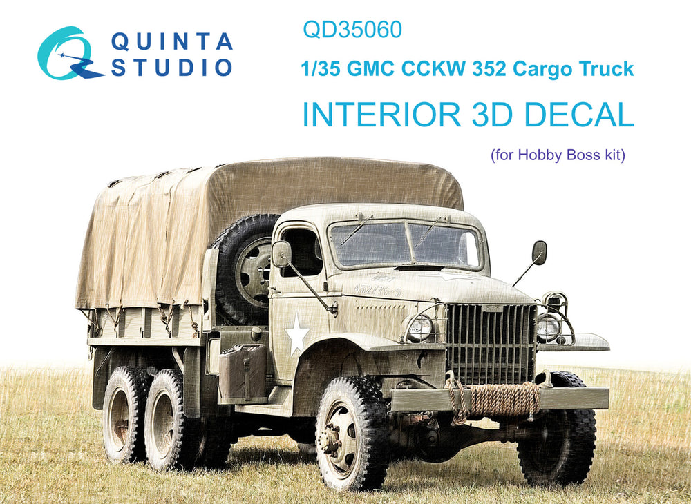 Quinta Studio QD35060 1:35 GMC CCKW 352 Cargo Truck 3D Interior