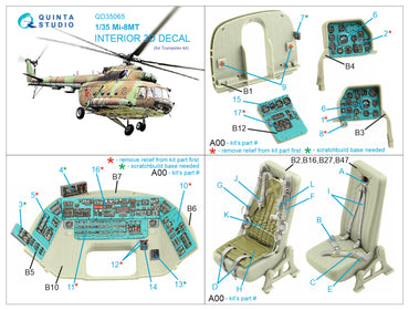 Quinta Studio QD35065 1:35 Mil Mi-8MT 3D-Printed Interior Decals