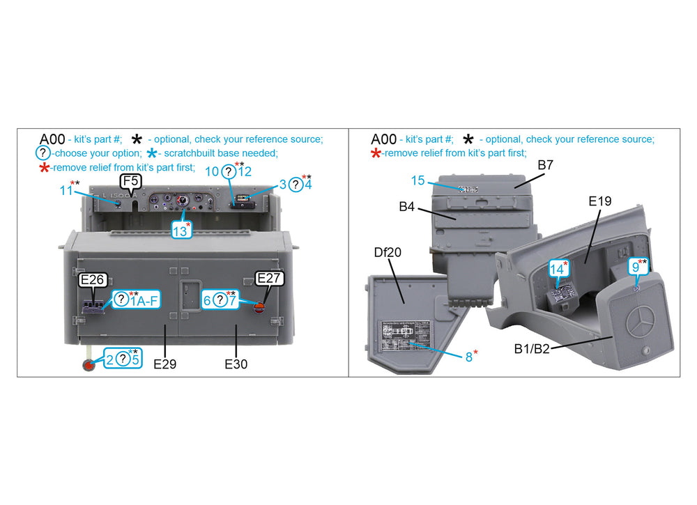 Quinta Studio QD35071 1:35 Mercedes-Benz L1500A 3D Interior Decal