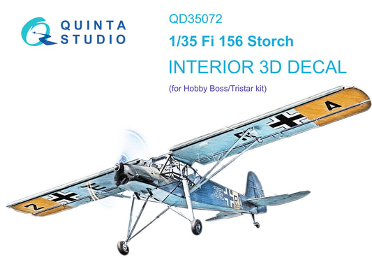 Quinta Studio QD35072 1:35 Fi-156C Storch 3D Interior Decal