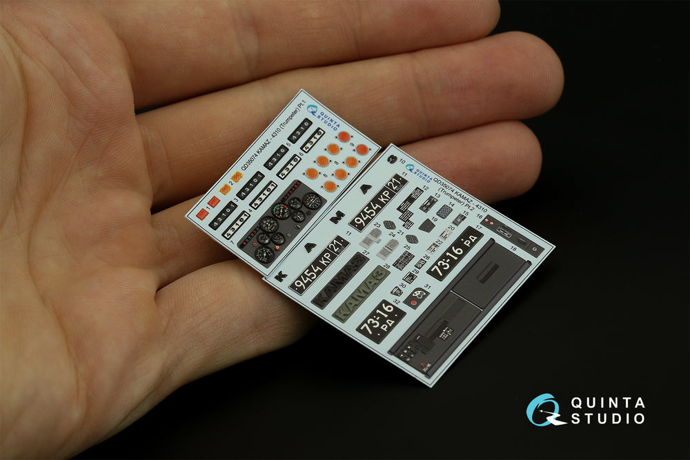 Quinta Studio QD35074 1:35 KAMAZ 4310 3D-Printed Interior Decals