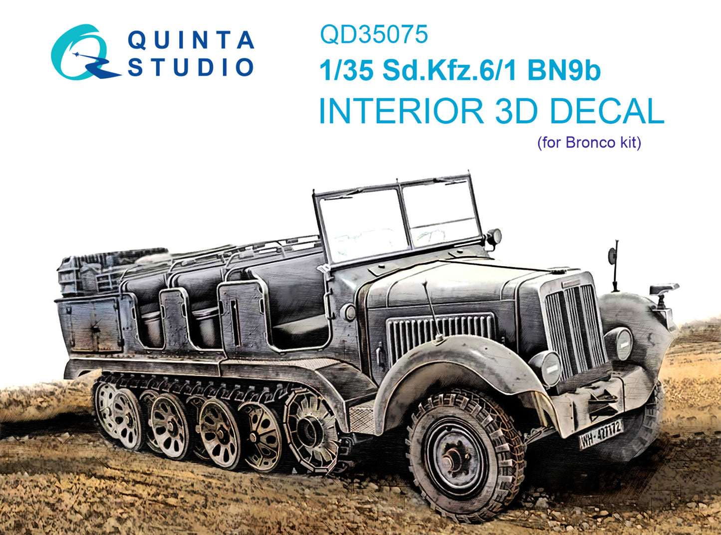 Quinta Studio QD35075 1:35 Sd.Kfz.6/1 Mittlerer Zugkraftwagen 5t