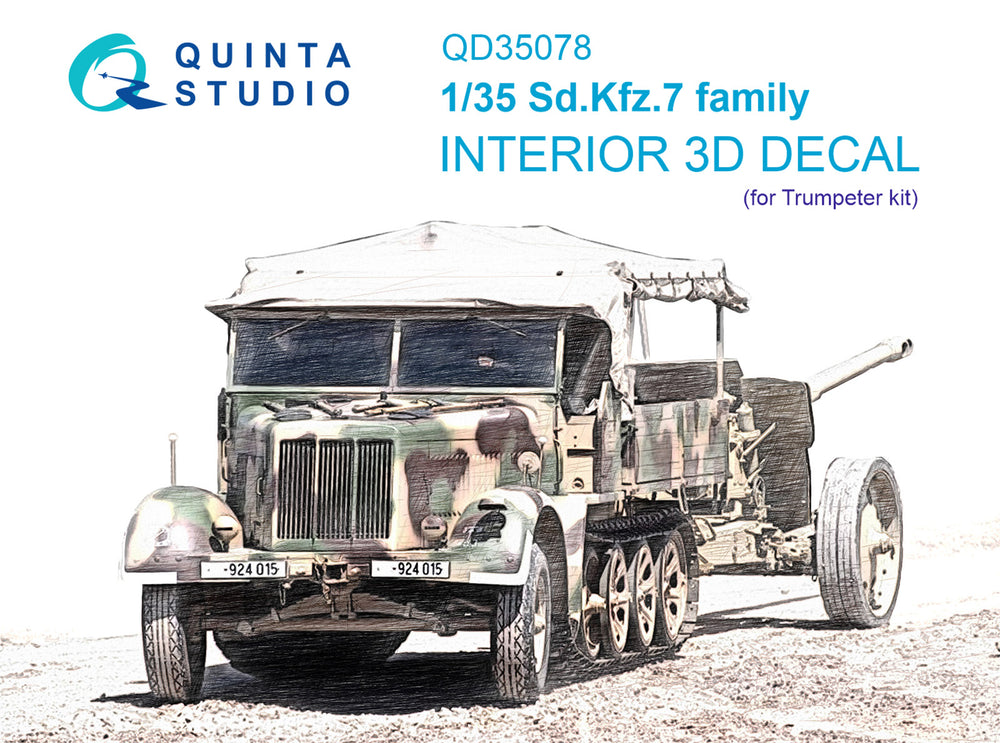 Quinta Studio QD35078 1:35 Sd.Kfz.7 Family 3D Interior Decal