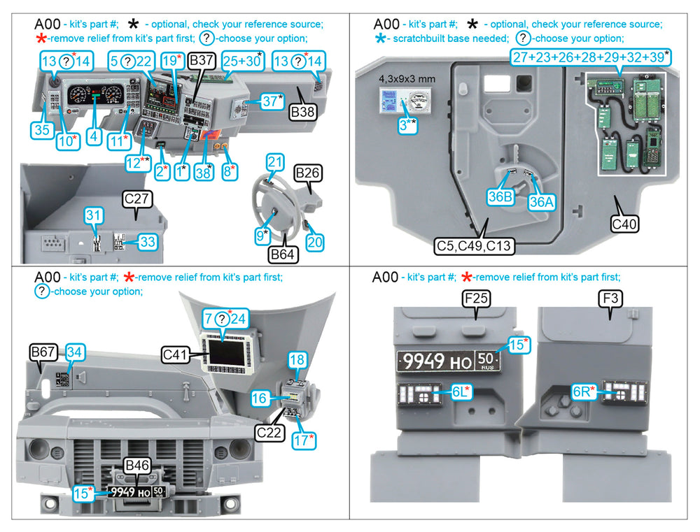 Quinta Studio QD35079 1:35 K-4386 Typhoon VDV 3D Interior Decal