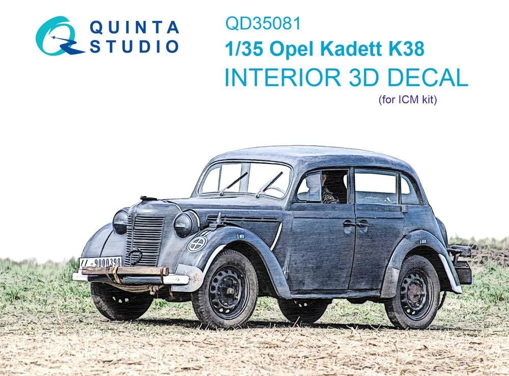 Quinta Studio QD35081 1:35 Opel Kadett K38 3D Interior Decal
