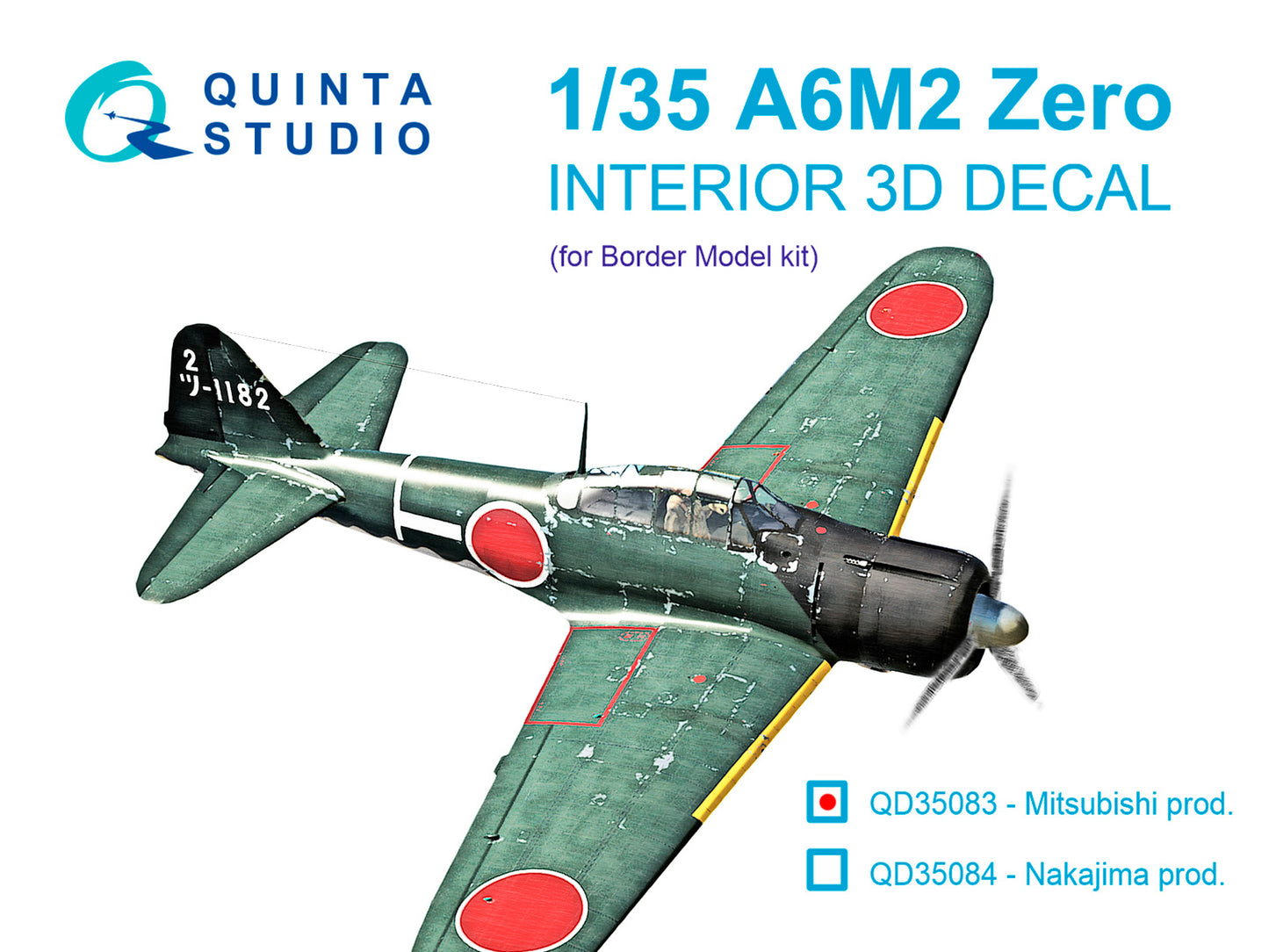 Quinta Studio QD35083 1:35 Mitsubishi A6M2 Zero