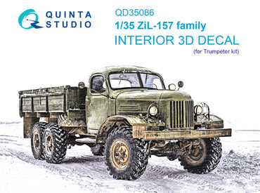 Quinta Studio QD35086 1:35 ZiL-157 family 3D-Printed Interior Decals