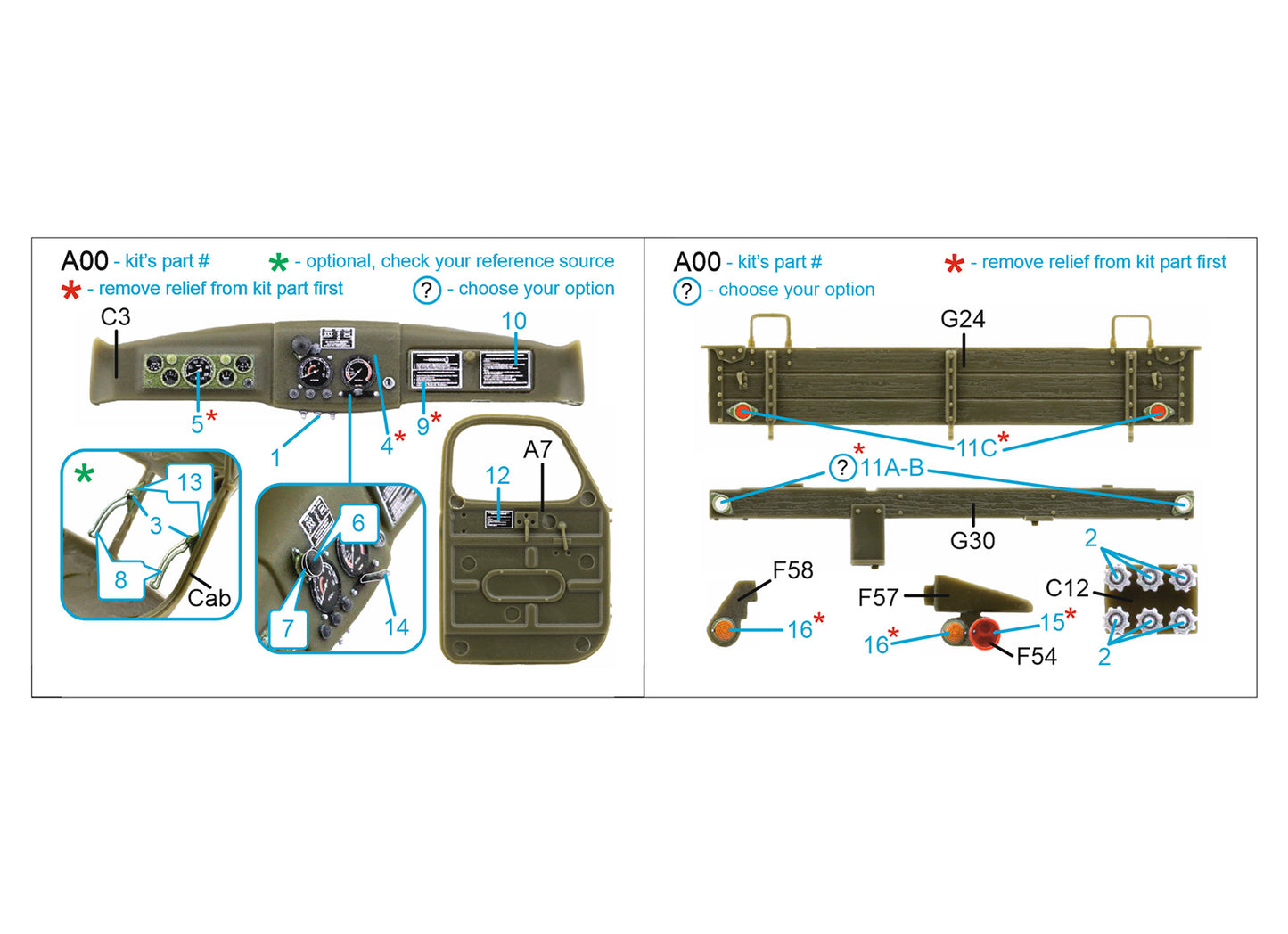 Quinta Studio QD35086 1:35 ZiL-157 family 3D-Printed Interior Decals