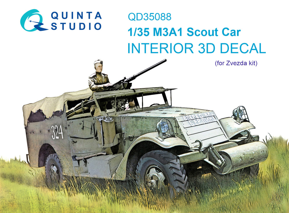 Quinta Studio QD35088 1:35 M3A1 Scout 3D-Printed Interior Decals