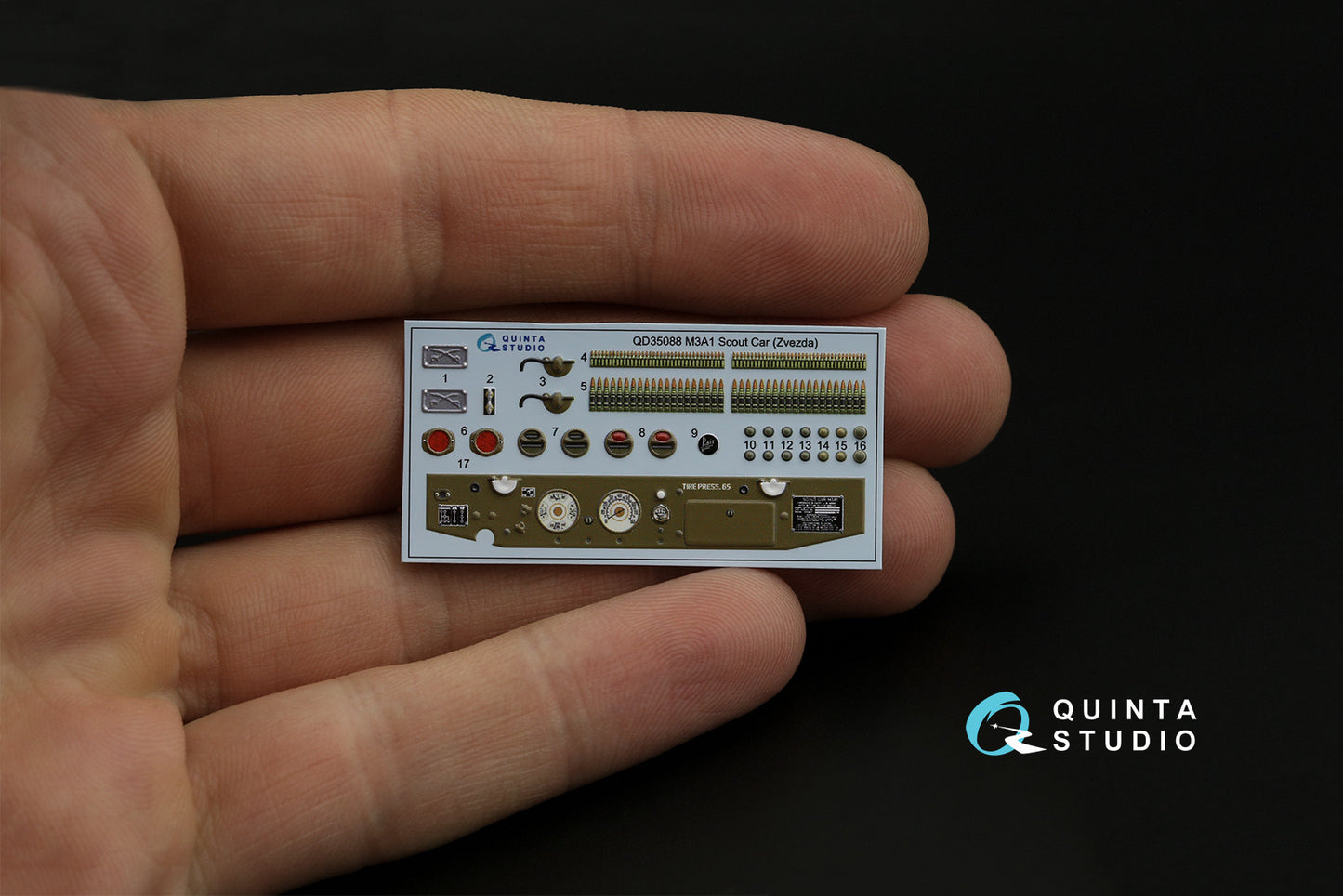 Quinta Studio QD35088 1:35 M3A1 Scout 3D-Printed Interior Decals