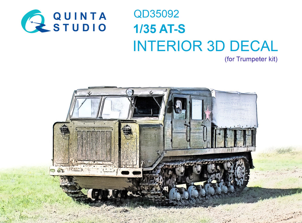Quinta Studio QD35092 1:35 AT-S 3D-Printed coloured Interior on decal paper