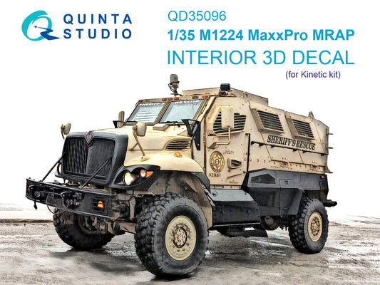 Quinta Studio QD35096 1:35 4x4 MRAP Truck 3D-Printed Interior Decals