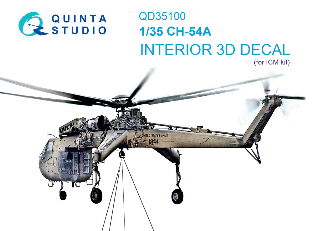 Quinta Studio QD35100 1:35 Sikorsky CH-54A 3D Interior Decal