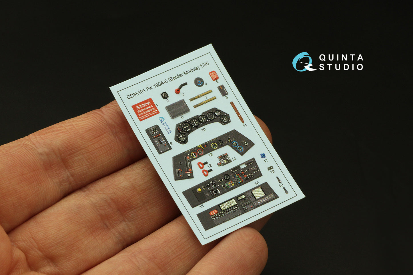 Quinta Studio QD35101 1:35 Fw-190A-6 3D Interior Decal