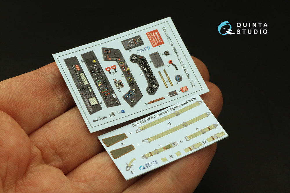 Quinta Studio QD35101 1:35 Fw-190A-6 3D Interior Decal