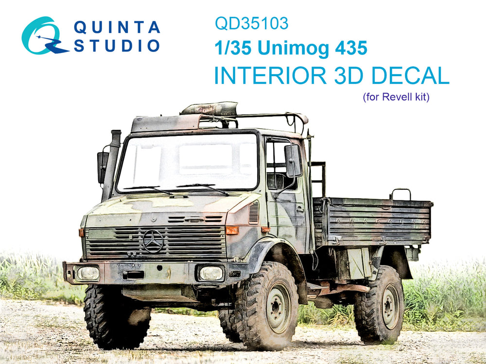 Quinta Studio QD35103 1:35 Unimog 435 3D-Printed Interior Decals
