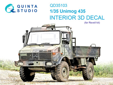 Quinta Studio QD35103 1:35 Unimog 435 3D-Printed Interior Decals