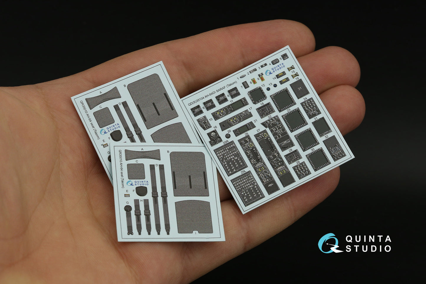 Quinta Studio QD35104 1:35 AH-64DI Saraf 3D Interior Decal