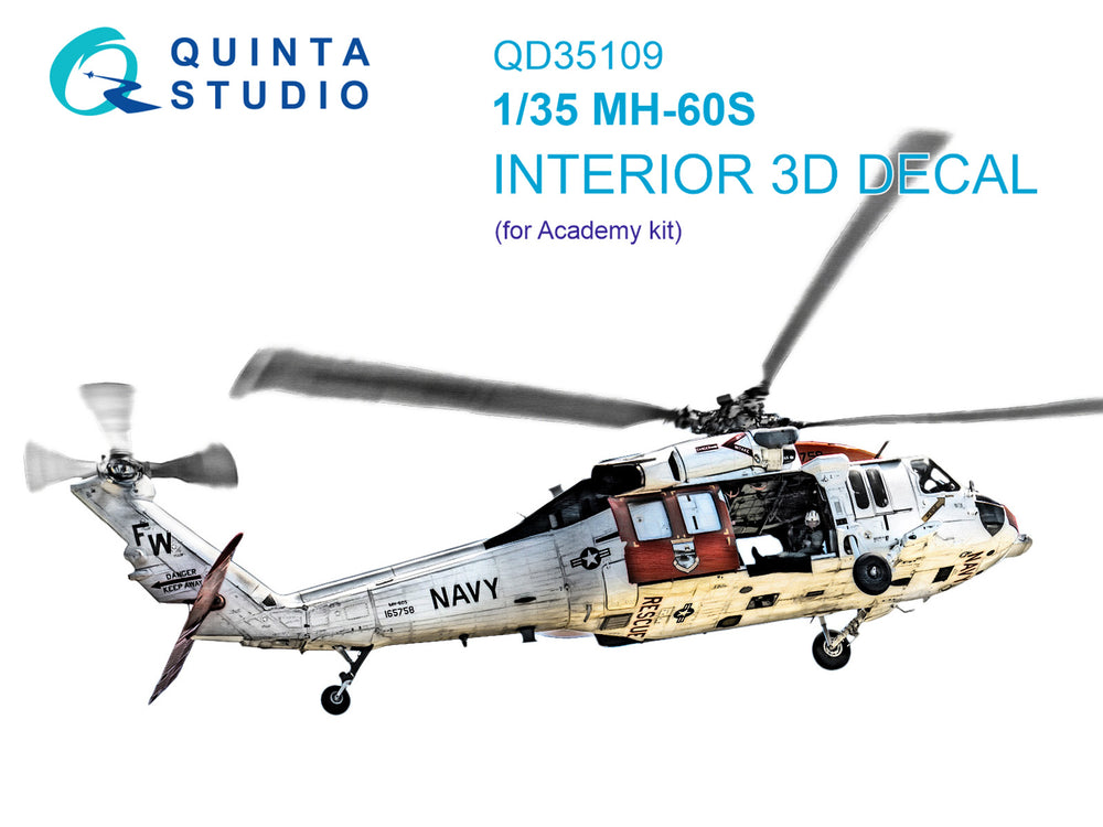 Quinta Studio QD35109 1:35 MH-60S Seahawk 3D Interior Decal