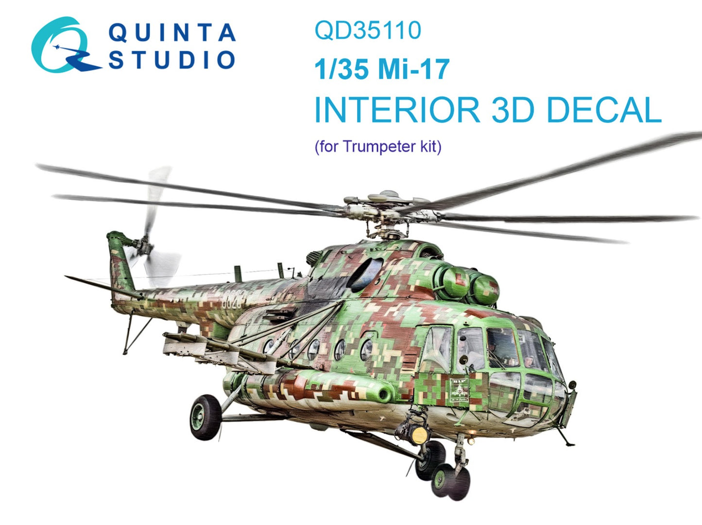 Quinta Studio QD35110 1:35 Mil Mi-17 3D-Printed coloured Interior on decal paper