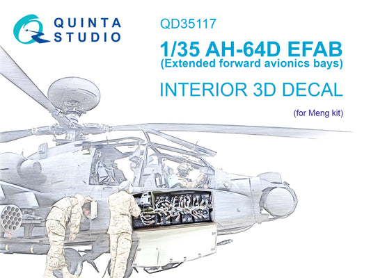 Quinta Studio QD35117 1:35 AH-64D EFAB Avionics 3D Interior Decal