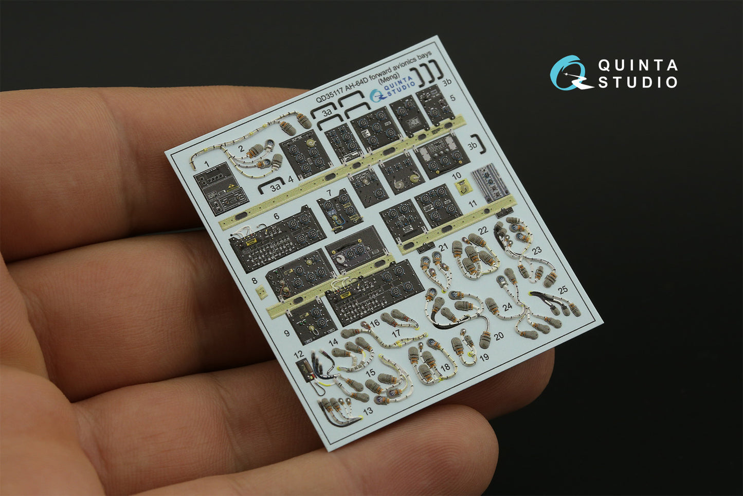 Quinta Studio QD35117 1:35 AH-64D EFAB Avionics 3D Interior Decal