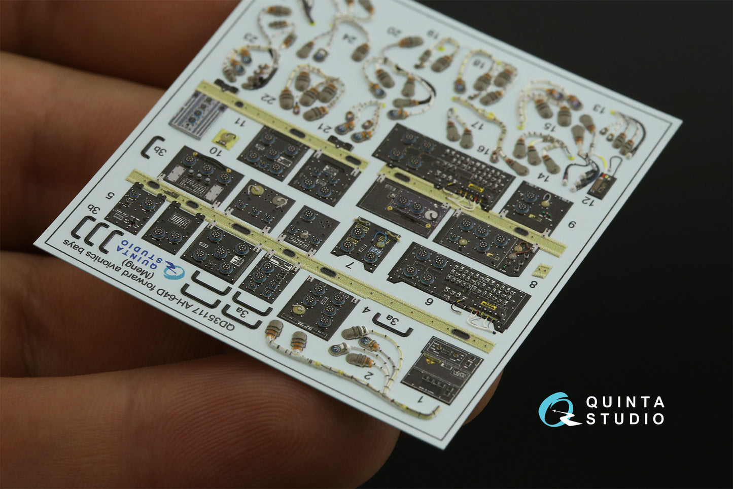 Quinta Studio QD35117 1:35 AH-64D EFAB Avionics 3D Interior Decal