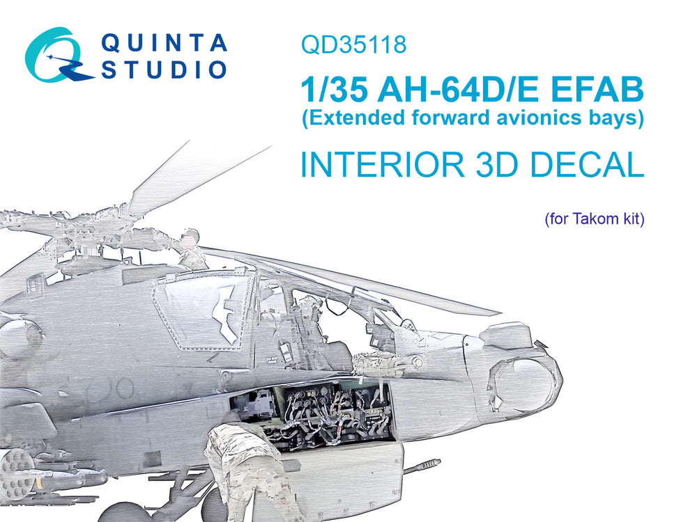 Quinta Studio QD35118 1:35 AH-64DE EFAB Avionics 3D Interior Decal