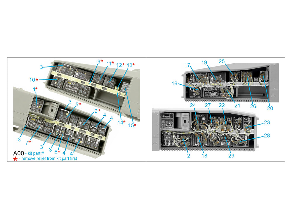Quinta Studio QD35118 1:35 AH-64DE EFAB Avionics 3D Interior Decal