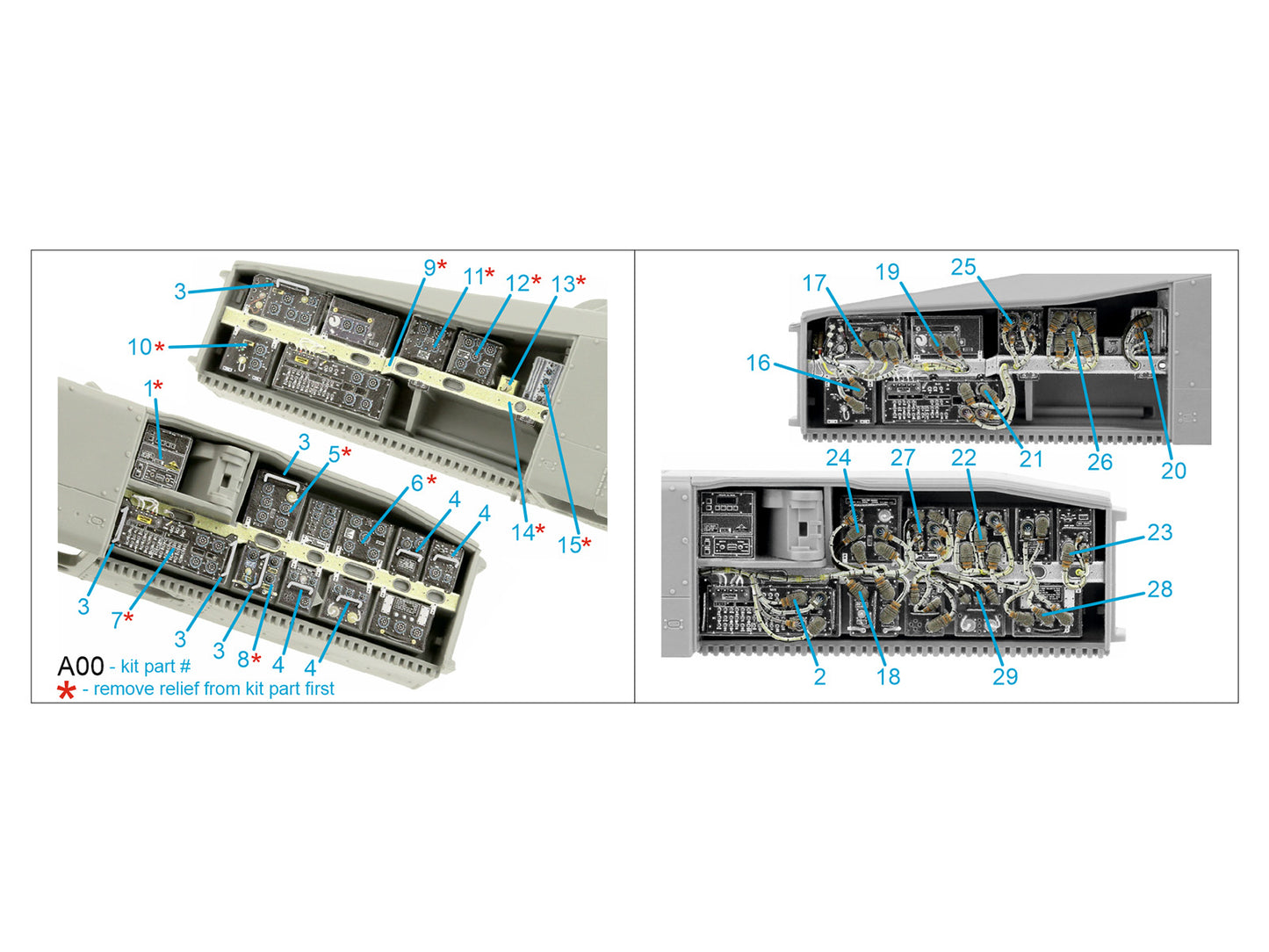 Quinta Studio QD35118 1:35 AH-64DE EFAB Avionics 3D Interior Decal