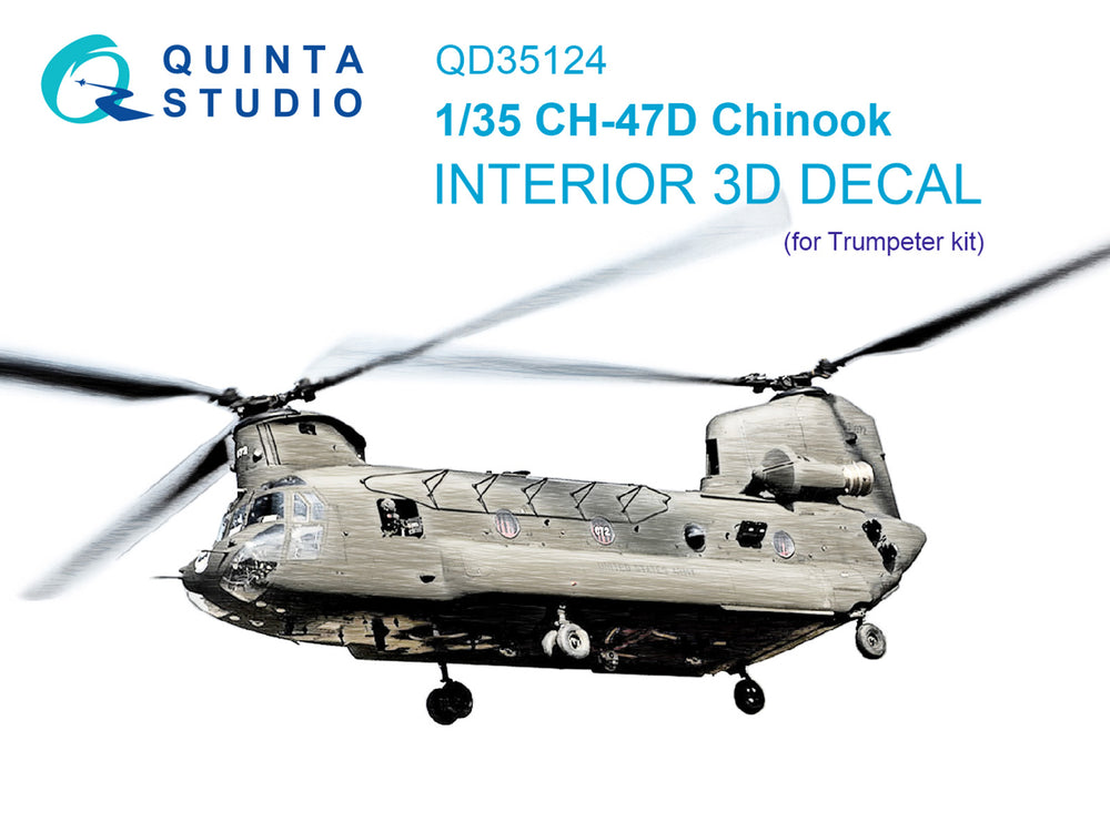 Quinta Studio QD35124 1:35 Boeing CH-47D 3D-Printed Interior Decals