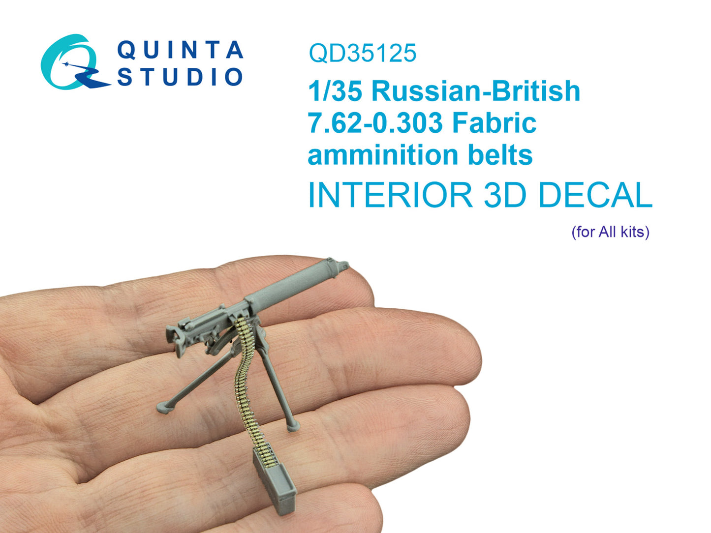 Quinta Studio QD35125 1:35 Russian-British 7.62-0.303 Fabric ammunition belts