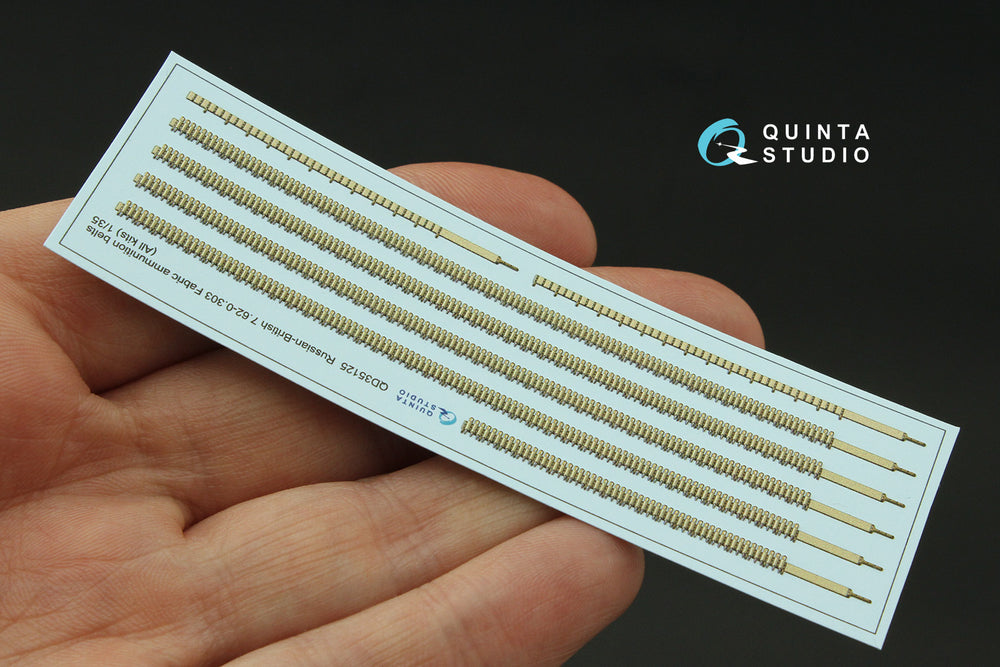 Quinta Studio QD35125 1:35 Russian-British 7.62-0.303 Fabric ammunition belts