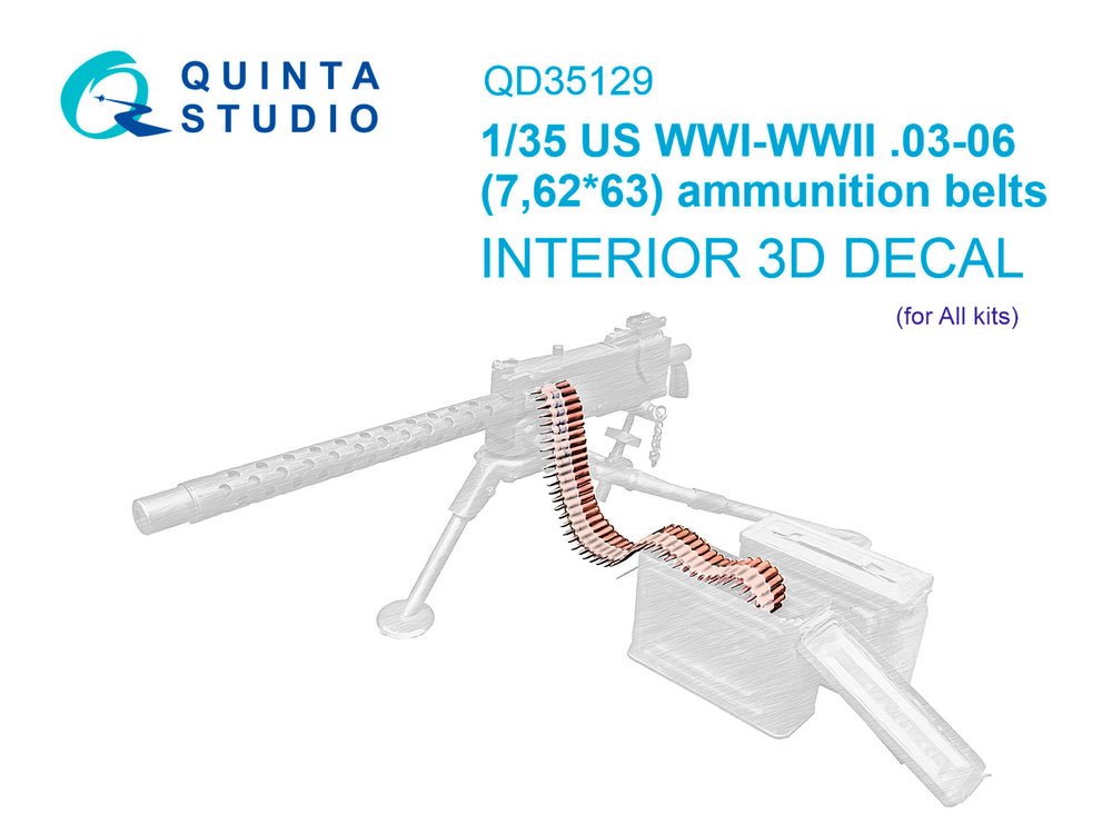 Quinta Studio QD35129 1:35 US WWI-WWII .03-06 ammunition belts