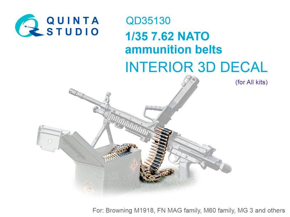 Quinta Studio QD35130 1:35 NATO 7.62 ammunition belts
