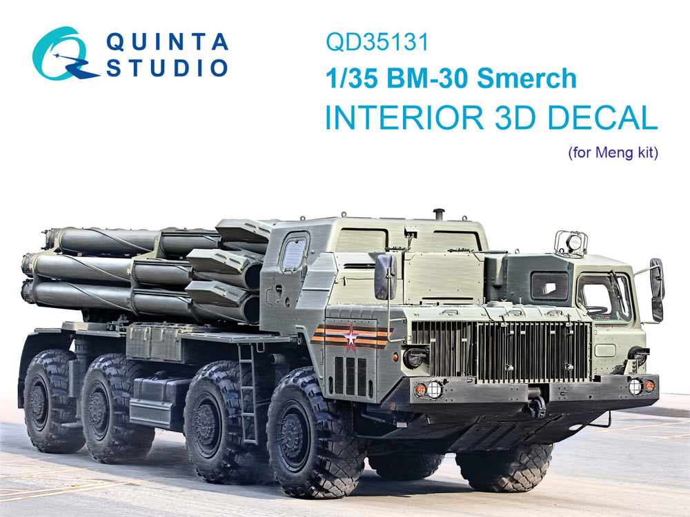 Quinta Studio QD35131 1:35 BM-30 Smerch 3D-Printed Interior decal