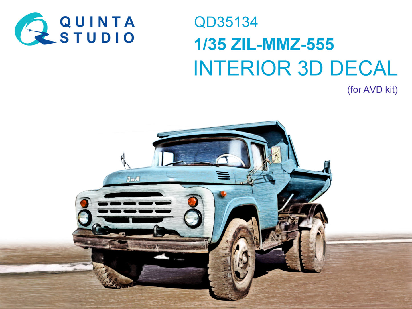 Quinta Studio QD35134 1:35 ZIL-MMZ-555 3D-Printed Interior Decals