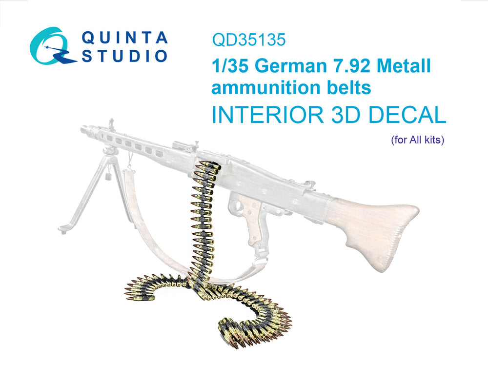 Quinta Studio QD35135 1:35 German 7.92 Metall ammunition belts