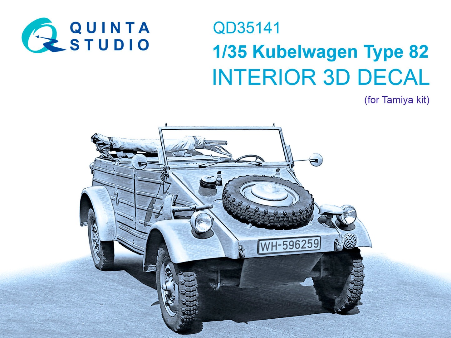 Quinta Studio QD35141 1:35 Kubelwagen Type 82 3D Interior Decal