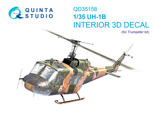 Quinta Studio QD35158 1:35 Bell UH-1B 3D-Printed Interior decal