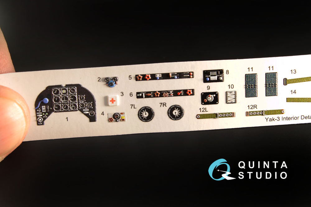 Quinta Studio QD48001 1:48 Yakovlev Yak-3 3D-Printed Interior Decals