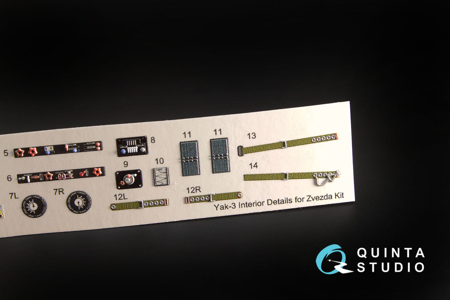 Quinta Studio QD48001 1:48 Yakovlev Yak-3 3D-Printed Interior Decals
