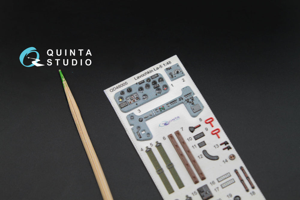 Quinta Studio QD48005 1:48 Lavochkin La-5 3D-Printed Interior Decals