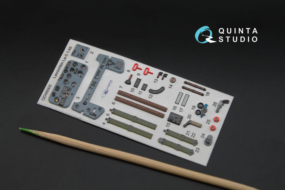 Quinta Studio QD48005 1:48 Lavochkin La-5 3D-Printed Interior Decals