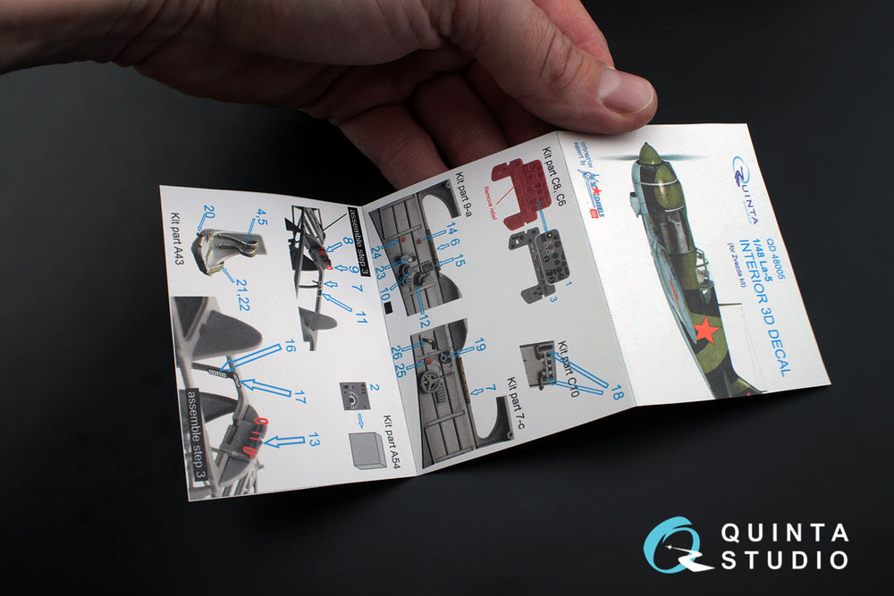 Quinta Studio QD48005 1:48 Lavochkin La-5 3D-Printed Interior Decals