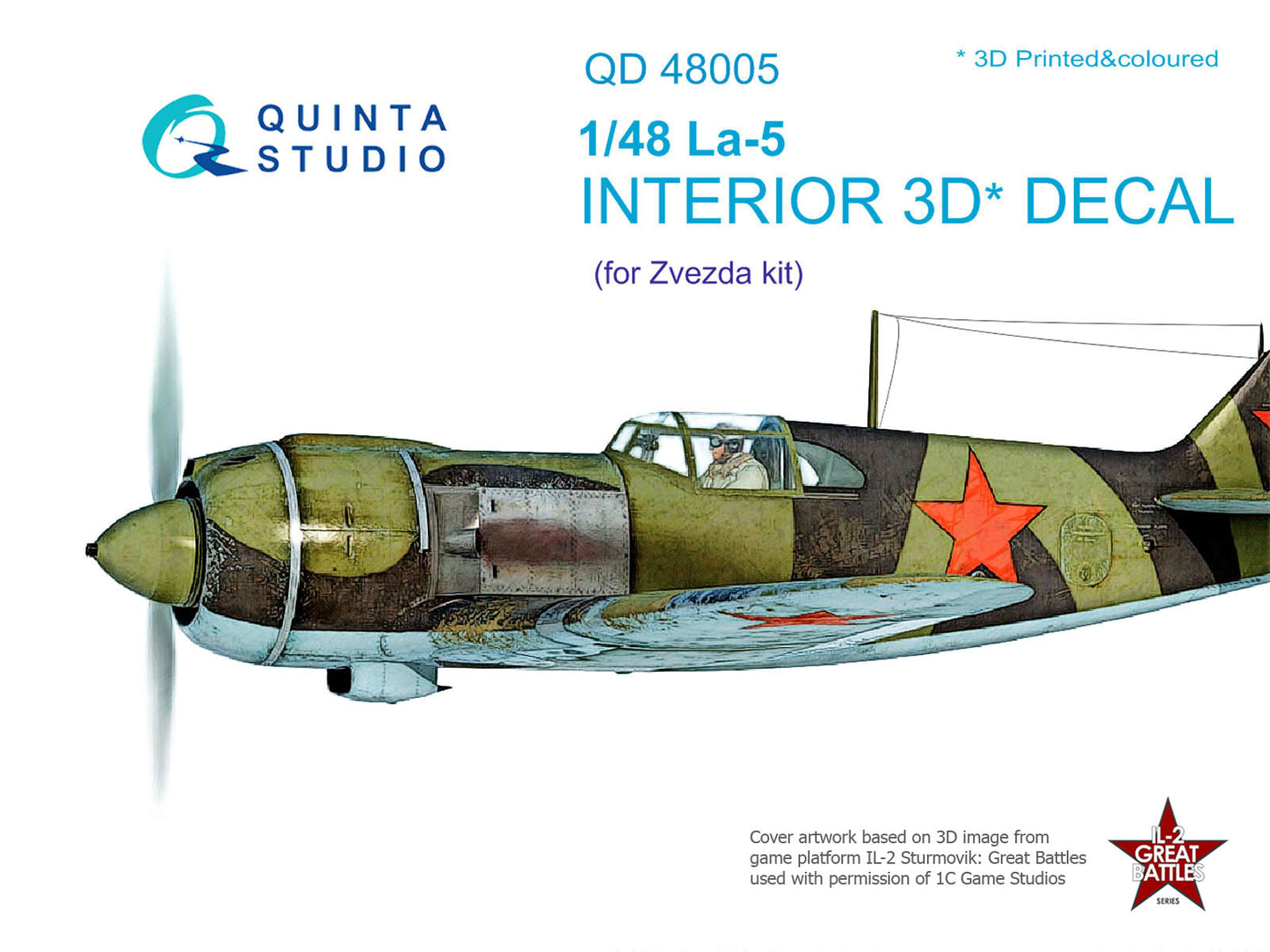 Quinta Studio QD48005 1:48 Lavochkin La-5 3D-Printed Interior Decals